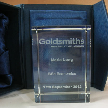 Goldsmiths Engraved Paperweight